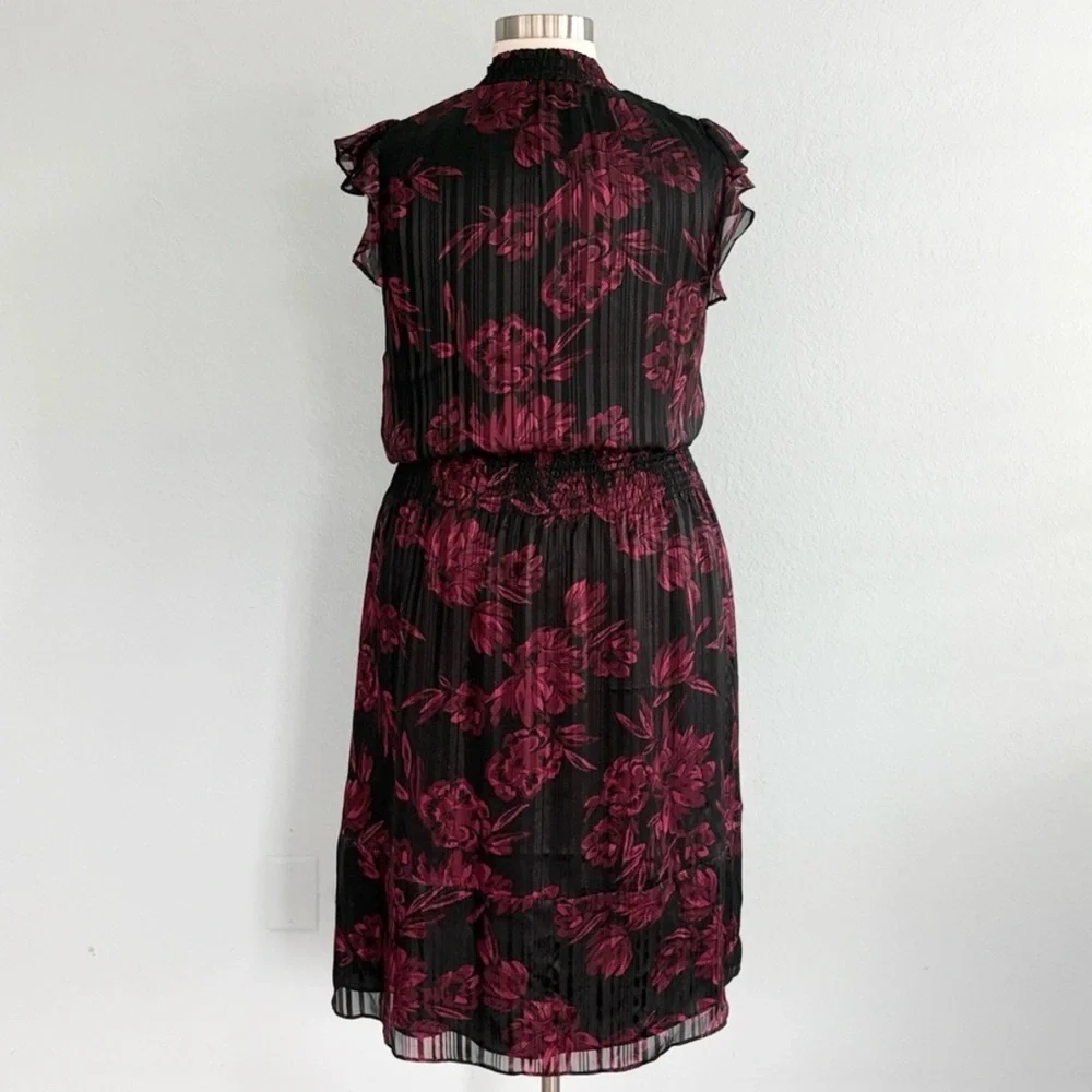 WHBM Smocked Waist Ruffle Midi Dress NWT - Picture 11 of 16